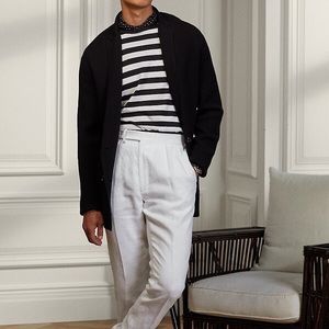 NWOT Ralph Lauren Purple Label White Cotton Trousers